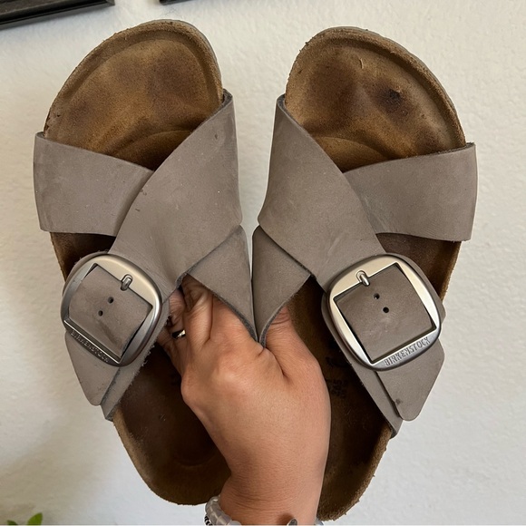 BIRKENSTOCK SIENA BIG BUCKLE DOVE GRAY SIZE 10-10.5 - Picture 10 of 16